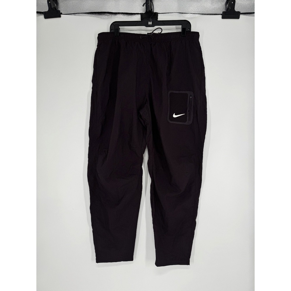 Nike Court Tennis Retro Joggers Pants Mens XL Burgundy Woven 100% Nylon Maroon